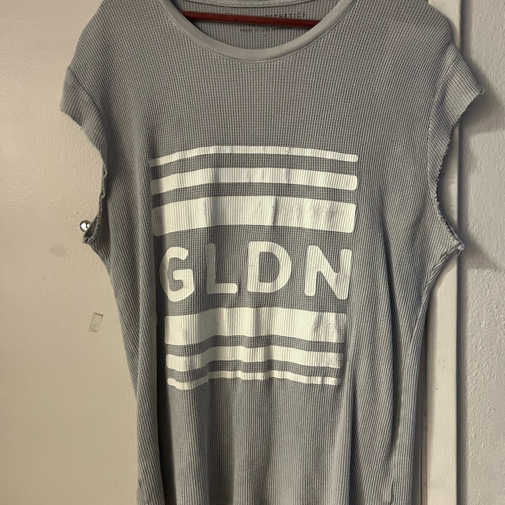 Golden aesthetics Gray Men Gym Top